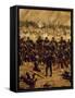 Battle of Miraflores, Peruvian Soldiers Defending Lima from Advance of Chilean Army-Juan Manuel Blanes-Framed Stretched Canvas
