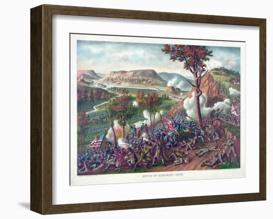 Battle of Missionary Ridge, Pub. Kurz and Allison, 1886-null-Framed Giclee Print