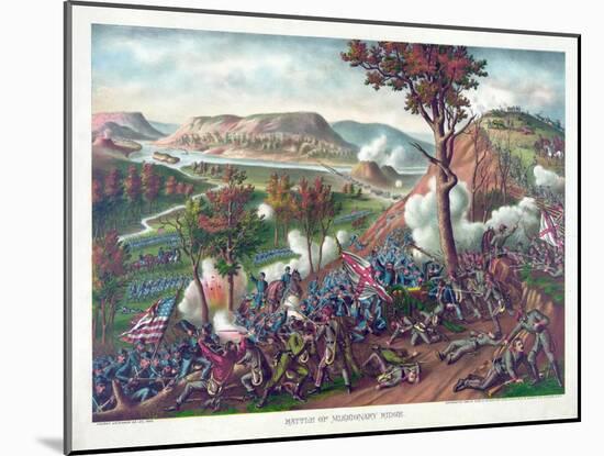 Battle of Missionary Ridge, Pub. Kurz and Allison, 1886-null-Mounted Giclee Print