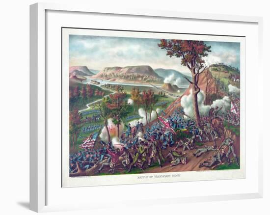 Battle of Missionary Ridge, Pub. Kurz and Allison, 1886-null-Framed Giclee Print