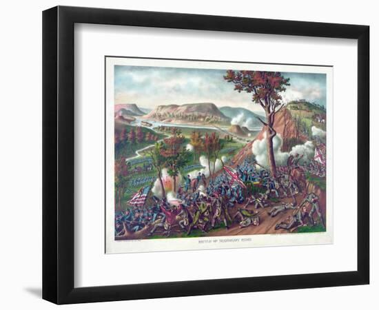 Battle of Missionary Ridge, Pub. Kurz and Allison, 1886-null-Framed Premium Giclee Print