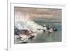 Battle of Mobile Bay, Pub L Prang & Co. (Colour Litho)-Thure De Thulstrup-Framed Giclee Print