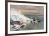 Battle of Mobile Bay, Pub L Prang & Co. (Colour Litho)-Thure De Thulstrup-Framed Giclee Print