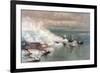 Battle of Mobile Bay, Pub L Prang & Co. (Colour Litho)-Thure De Thulstrup-Framed Giclee Print