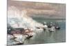 Battle of Mobile Bay, Pub L Prang & Co. (Colour Litho)-Thure De Thulstrup-Mounted Giclee Print