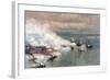 Battle of Mobile Bay, Pub L Prang & Co. (Colour Litho)-Thure De Thulstrup-Framed Giclee Print