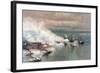 Battle of Mobile Bay, Pub L Prang & Co. (Colour Litho)-Thure De Thulstrup-Framed Giclee Print