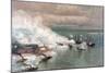 Battle of Mobile Bay, Pub L Prang & Co. (Colour Litho)-Thure De Thulstrup-Mounted Giclee Print