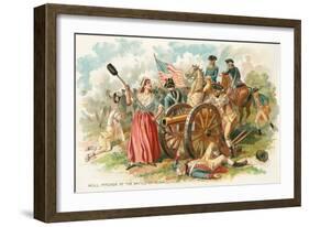 Battle of Monmouth, Molly Pitcher-null-Framed Art Print