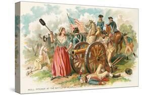 Battle of Monmouth, Molly Pitcher-null-Stretched Canvas