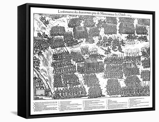 Battle of Montcontour, French Religious Wars, October 1569-Jacques Tortorel-Framed Stretched Canvas