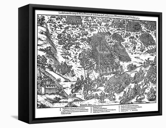 Battle of Montcontour, French Religious Wars, October 1569-Jacques Tortorel-Framed Stretched Canvas