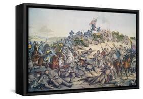 Battle of Nashville, December 15-16Th, 1864, Engraved by Kurz and Allison, 1891 (Colour Litho)-American-Framed Stretched Canvas