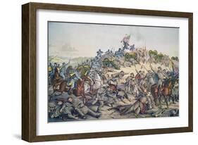 Battle of Nashville, December 15-16Th, 1864, Engraved by Kurz and Allison, 1891 (Colour Litho)-American-Framed Giclee Print