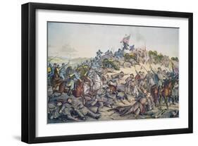Battle of Nashville, December 15-16Th, 1864, Engraved by Kurz and Allison, 1891 (Colour Litho)-American-Framed Giclee Print