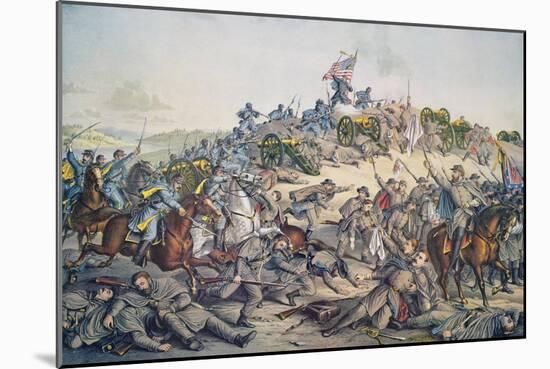 Battle of Nashville, December 15-16Th, 1864, Engraved by Kurz and Allison, 1891 (Colour Litho)-American-Mounted Giclee Print