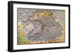 Battle of Navarino, 1827, from the Pictorial History of the Greek War of Independence-null-Framed Giclee Print