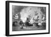 Battle of Navarino 1827-J. Godfrey-Framed Art Print