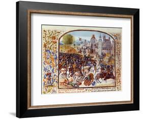 Battle of Neville's Cross from the Hundred Years War: a Diversionary Action by the French-null-Framed Giclee Print