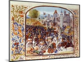 Battle of Neville's Cross from the Hundred Years War: a Diversionary Action by the French-null-Mounted Giclee Print