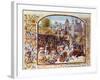 Battle of Neville's Cross from the Hundred Years War: a Diversionary Action by the French-null-Framed Giclee Print