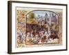 Battle of Neville's Cross from the Hundred Years War: a Diversionary Action by the French-null-Framed Giclee Print