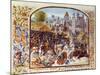 Battle of Neville's Cross from the Hundred Years War: a Diversionary Action by the French-null-Mounted Giclee Print