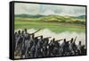 Battle of New Orleans on 8th January 1815-Ron Embleton-Framed Stretched Canvas