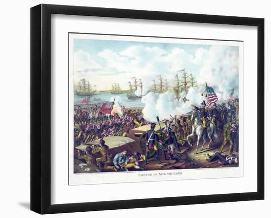 Battle of New Orleans, pub. Kurz & Allison, c.1890-American School-Framed Giclee Print