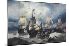 Battle of Nile or Battle of Bay of Aboukir, 1-2 August 1798-Francois Etienne Musin-Mounted Giclee Print