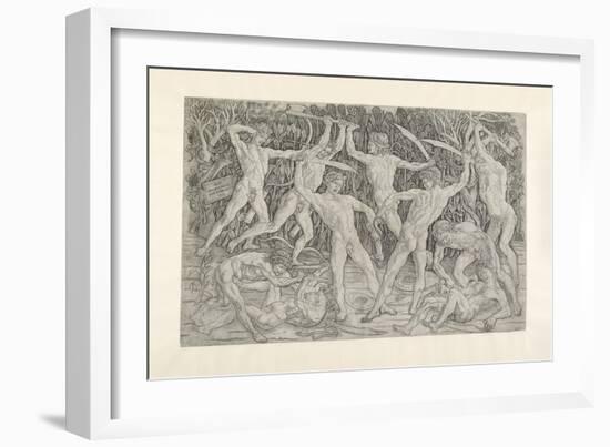 Battle of Nude Men, C. 1470 - 1475-Antonio Pollaiuolo-Framed Giclee Print