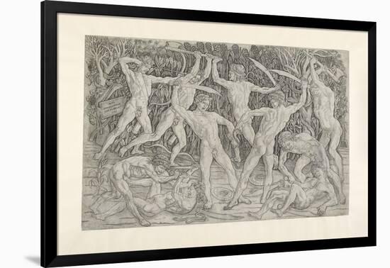 Battle of Nude Men, C. 1470 - 1475-Antonio Pollaiuolo-Framed Giclee Print