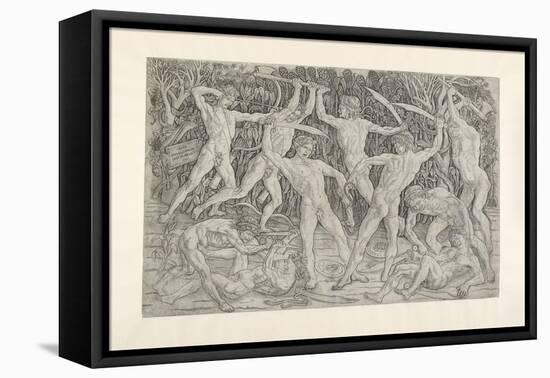 Battle of Nude Men, C. 1470 - 1475-Antonio Pollaiuolo-Framed Stretched Canvas