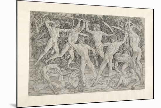 Battle of Nude Men, C. 1470 - 1475-Antonio Pollaiuolo-Mounted Premium Giclee Print