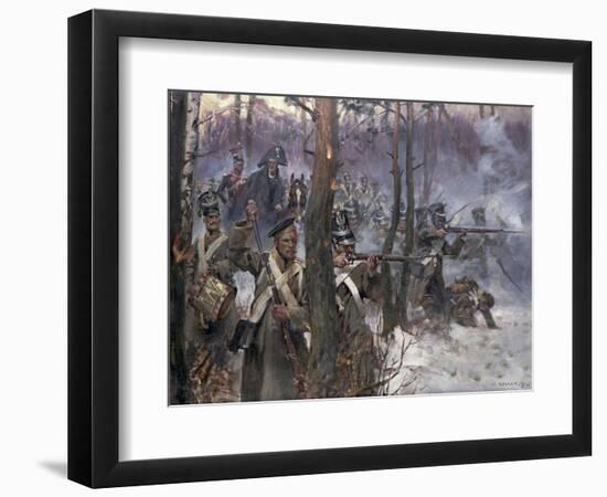 Battle of Olszynk Grochowsk, Warsaw, 25 February 1831, 1912-Wojciech Kossak-Framed Giclee Print