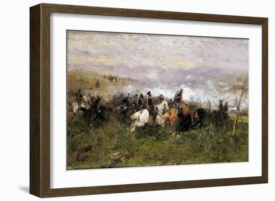 Battle of Pastrengo, April 30, 1848-Sebastiano de Albertis-Framed Giclee Print