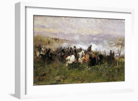 Battle of Pastrengo, April 30, 1848-Sebastiano de Albertis-Framed Giclee Print