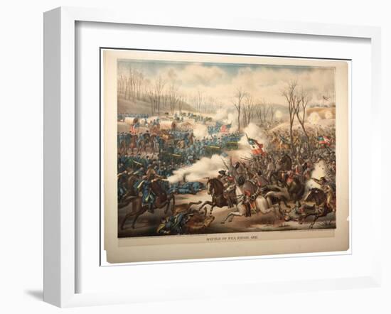 Battle of Pea Ridge, Ark, 1889-Kurz And Allison-Framed Giclee Print