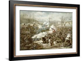 Battle of Pea Ridge, Arkansas, 6th-8th March, Engraved by Kurz and Allison-null-Framed Giclee Print