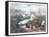 Battle of Pea Ridge, Arkansas, Pub. Kurz and Allison, 1889-null-Framed Stretched Canvas
