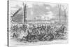 Battle of Pittsburg Landing, Dresser's Battery-Frank Leslie-Stretched Canvas