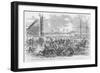 Battle of Pittsburg Landing, Dresser's Battery-Frank Leslie-Framed Art Print