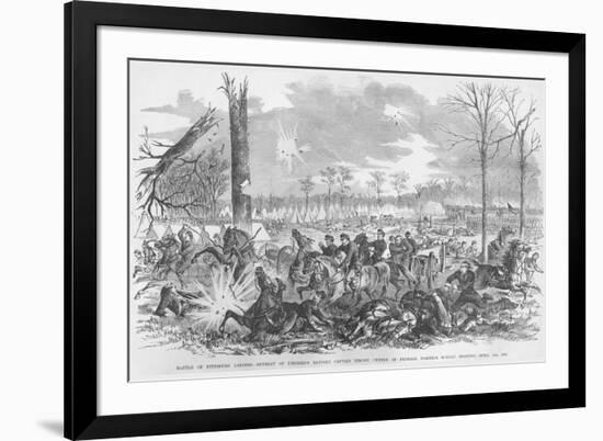 Battle of Pittsburg Landing, Dresser's Battery-Frank Leslie-Framed Art Print