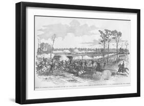Battle of Pittsburg Landing-Frank Leslie-Framed Art Print