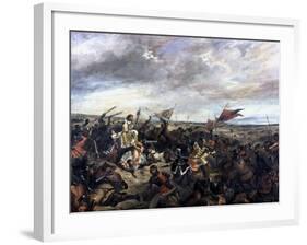 Battle of Poitiers, 1830-Eugene Delacroix-Framed Giclee Print