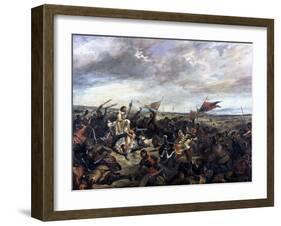 Battle of Poitiers, 1830-Eugene Delacroix-Framed Giclee Print