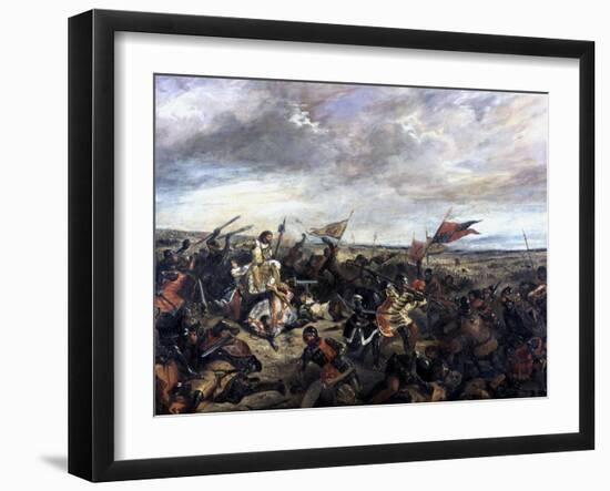 Battle of Poitiers, 1830-Eugene Delacroix-Framed Giclee Print