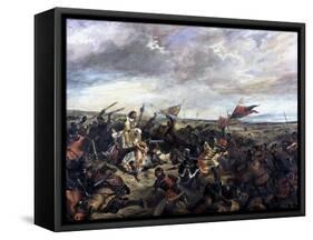 Battle of Poitiers, 1830-Eugene Delacroix-Framed Stretched Canvas