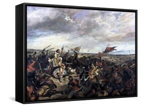 Battle of Poitiers, 1830-Eugene Delacroix-Framed Stretched Canvas