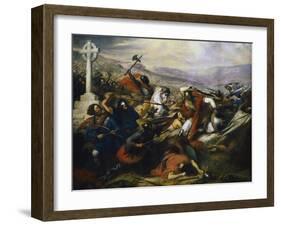 Battle of Poitiers, France, 732-Charles Auguste Guillaume Steuben-Framed Giclee Print